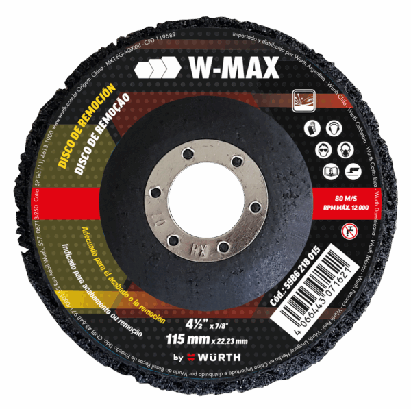 DISCO REMOVEDOR TINTA EM NYLON WURTH 4 1/2 115MM