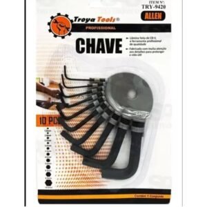 CHAVE ALLEN ARGOLA TROYA TOOLS C/ 10 PEÇAS
