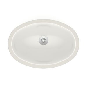 CUBA DE LOUÇA BRANCO EMBUTIR OVAL PQ. 390 X 300 MM CELITE