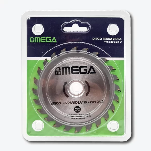 DISCO DE SERRA COM VIDEA 110MM 24D MEGA