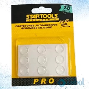 FELTRO PROTETOR DE SILICONE AUTO ADESIVO REDONDO 3MMX12MM CARTELA C/18 STARTOOLS