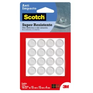 FELTRO PROTETOR SILICONE ANTI IMPACTO SCOTH 3M C/16 PEÇAS 15MMX4MM