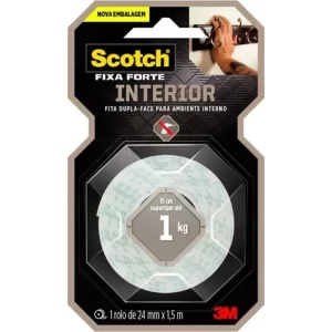 FITA DUPLA FACE ESPUMA SCOTH 3M 24MMX1,5M