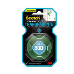 FITA DUPLA FACE TRANSPARENTE SCOTH 3M 19MMX2M