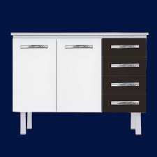 GABINETE COZINHA AÇO VITRALFERT  120MT PRETO/BRANCO