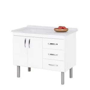 GABINETE COZINHA MADEIRA 1,00 METRO TÓQUIO RORATO BRANCO