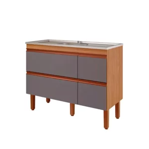GABINETE COZINHA MGM PRISMA 1,14MT TITANIUM