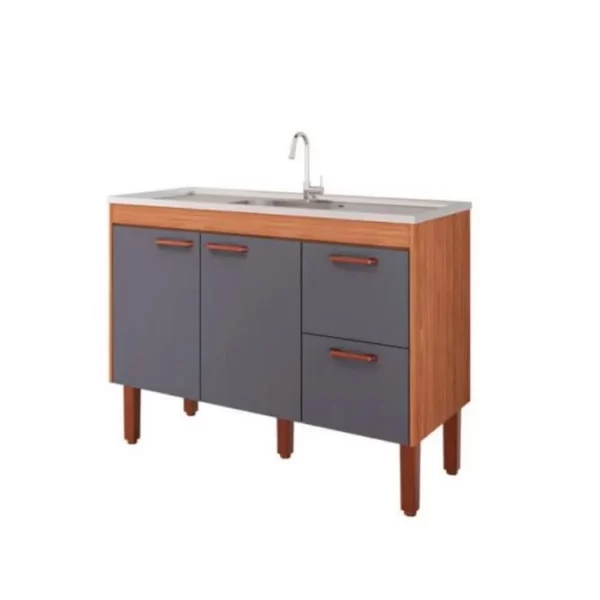 GABINETE COZINHA MGM SLIM 1,34MT TITANIUM