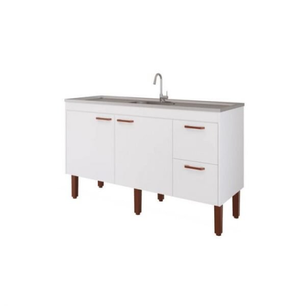 GABINETE COZINHA MGM SLIM 1,34MT BRANCO