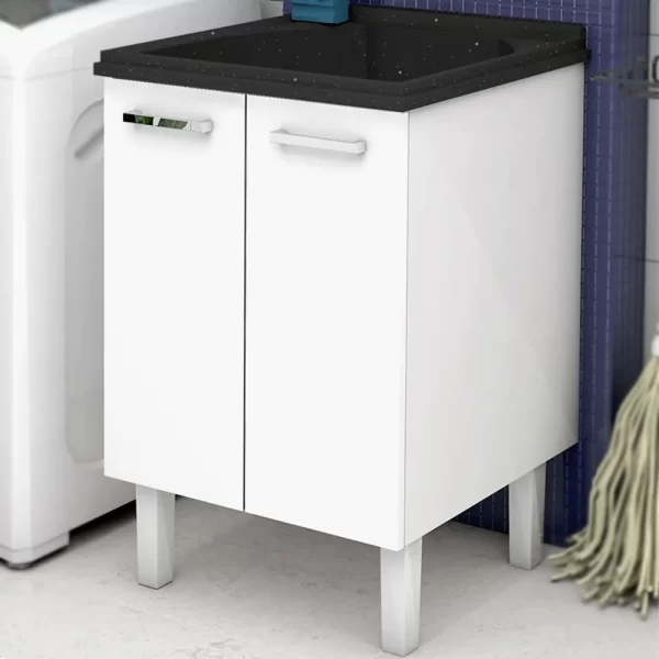 KIT LAVANDERIA AÇO 60 X 60 VITRALFER BRANCO