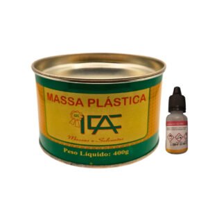 MASSA PLÁSTICA ICA 400G PRETO