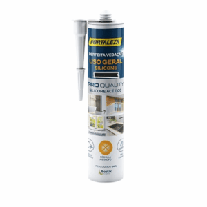 SILICONE ACETICO USO GERAL BRANCO 256G FORTALEZA