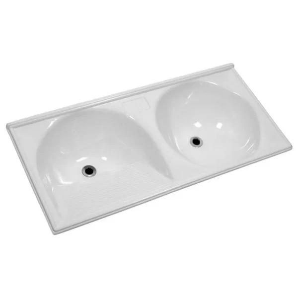 TANQUE DECORALITA 2 BOJOS  140 X 65 CM MARMORE SINTETICO CORES