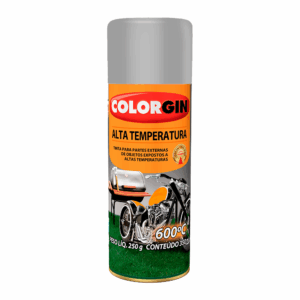 TINTA SPRAY DECOR COLORGIN ALTA TEMPERATURA ALUMINIO