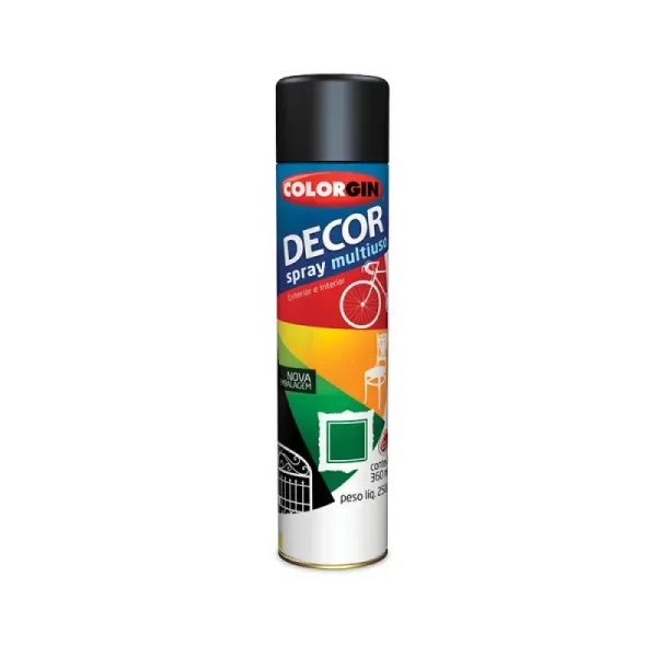 TINTA SPRAY DECOR COLORGIN GRAFITE METÁLICO
