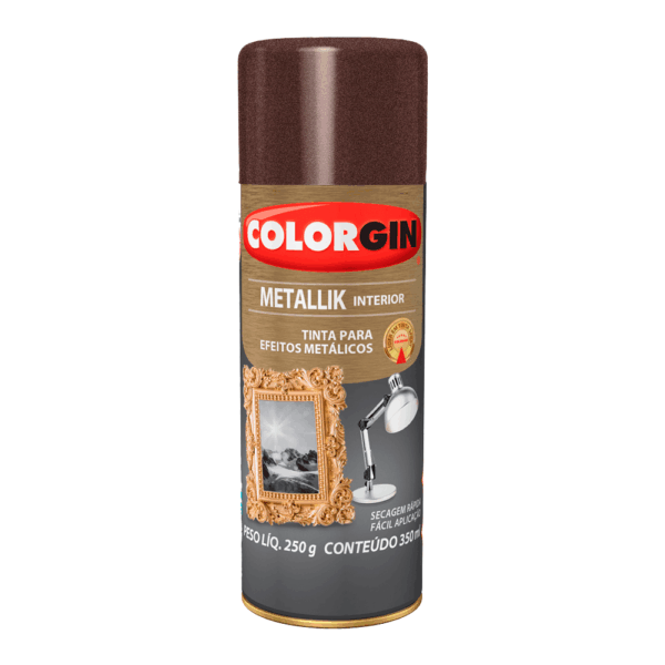 TINTA SPRAY DECOR COLORGIN METALICO BRONZE