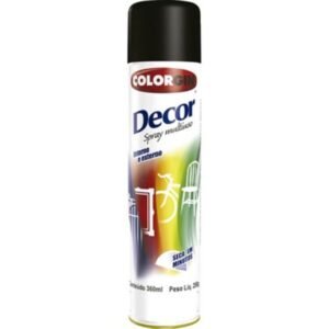 TINTA SPRAY DECOR COLORGIN PRETO BRILHANTE