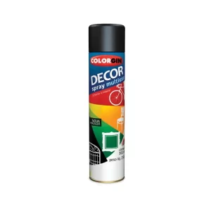 TINTA SPRAY DECOR COLORGIN PRETO FOSCO