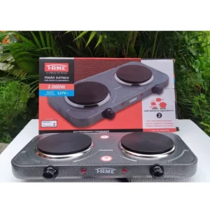 Fogão Elétrico Com 2 Pratos Cooktop Mesa 127v 2000w Fame