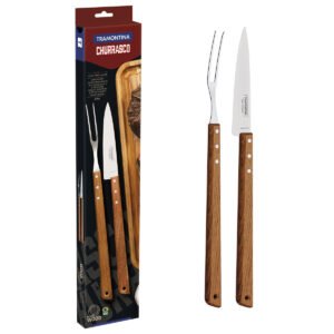 KIT PARA CHURRASCO TRAMONTINA WOOD 2  PEÇAS