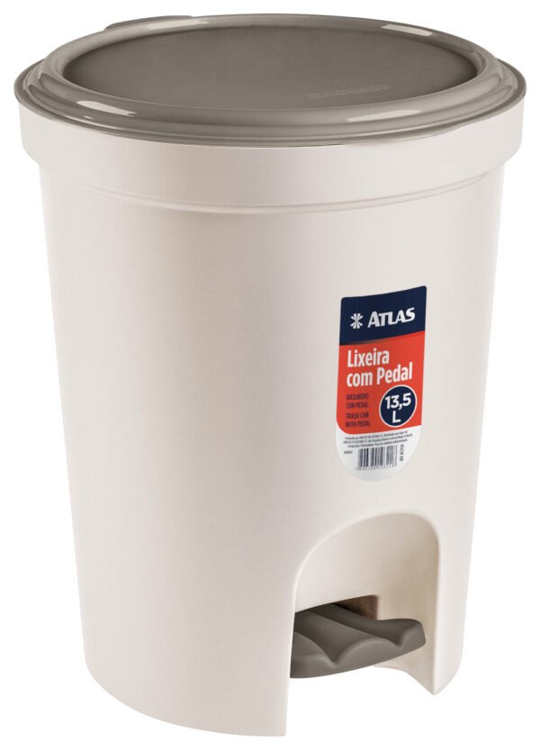 LIXEIRA COM PEDAL ATLAS 13,5L